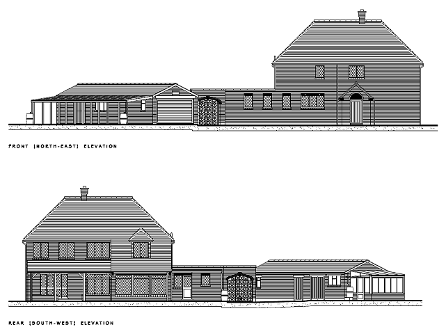 Existing Front and Rear Elevations